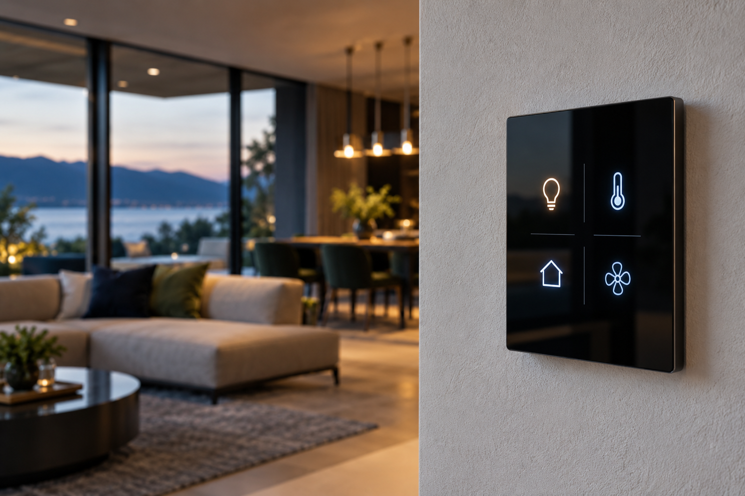 Smart-Home-Bedienfeld